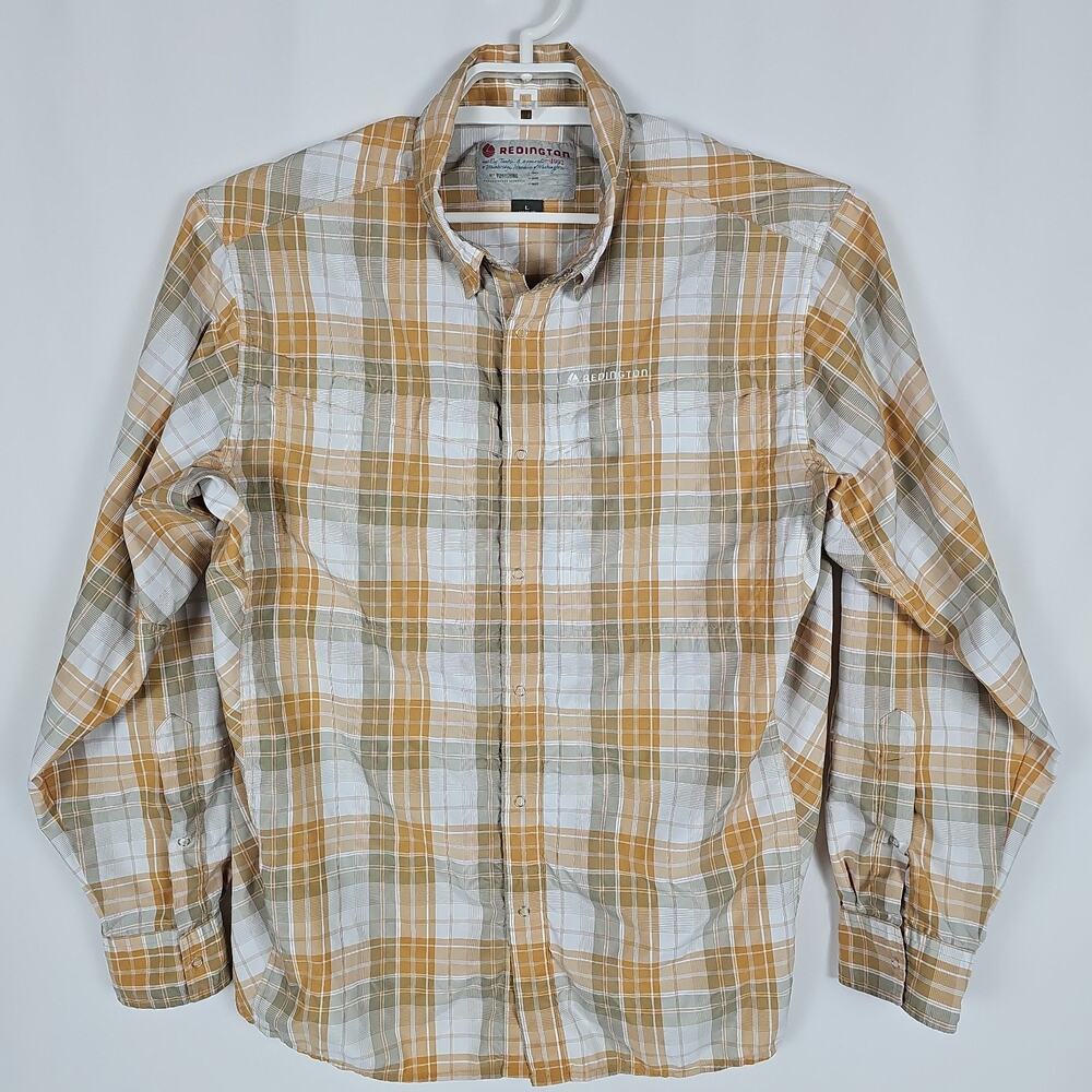 Redington Wayward Guide Button Up Long Sleeve Plaid Button Down Shirt Size Large